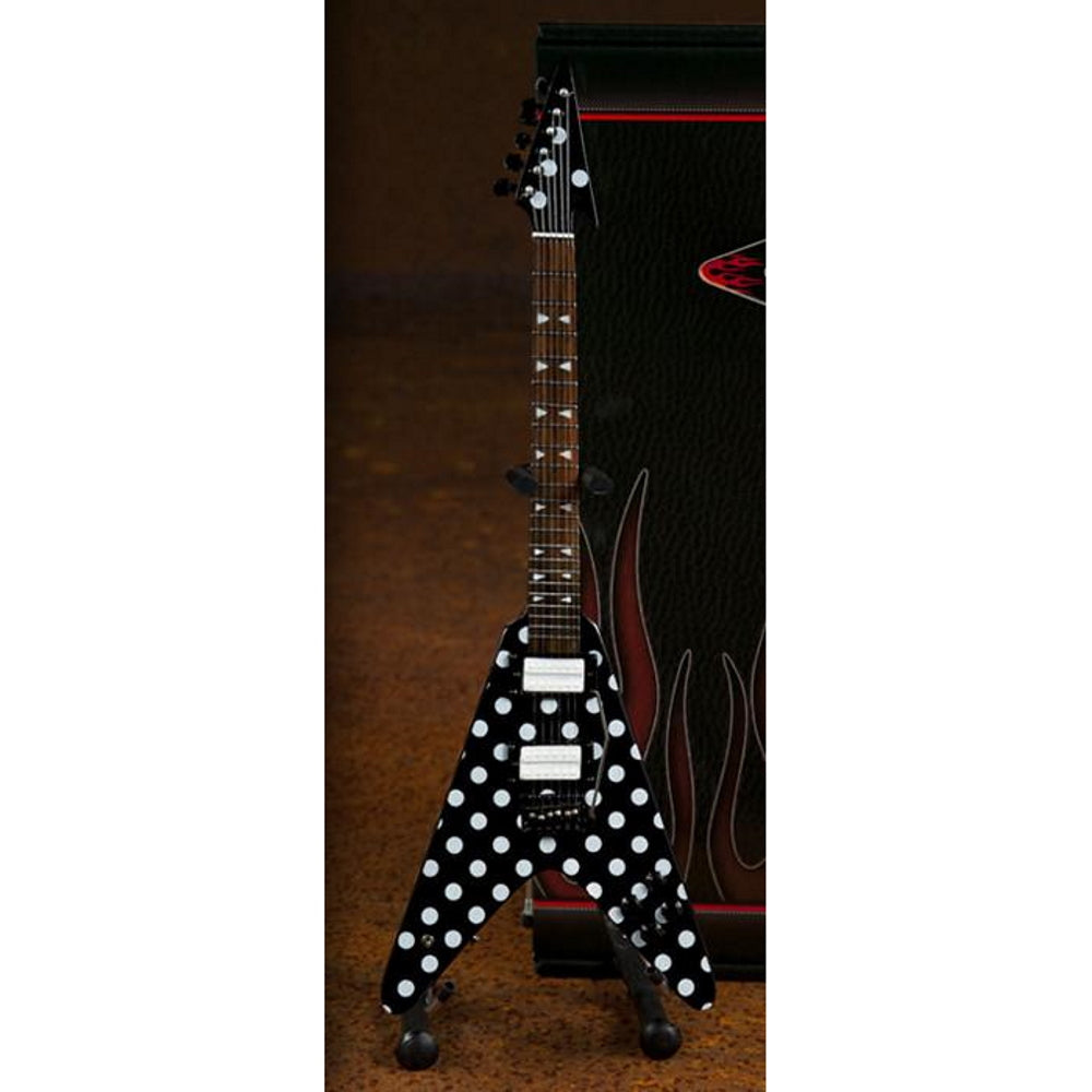 OZZY OSBOURNE - (追悼 ) - Randy's Harpoon Polka Dot Signature Miniature Guitar Replica Collectible